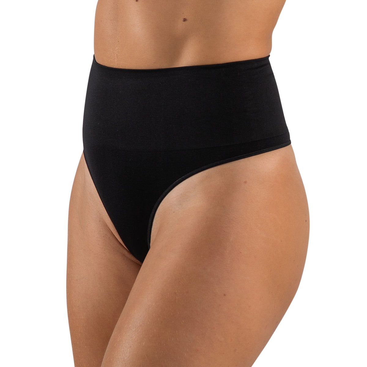 Buy Black/Neutral High Rise Tummy Control Shaping Ribbed Knickers 2 Pack  from Next Luxembourg