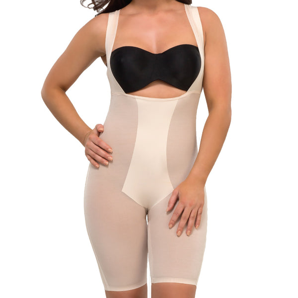 Power Mesh Mid-Thigh Bodysuit