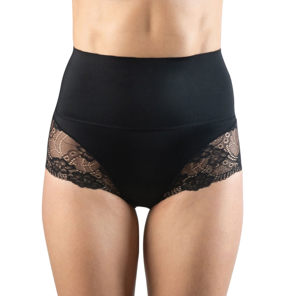 Control Band Brief with Lace Bottom - 2 Pack