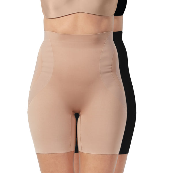 High Waist Scuba & Mesh Long Leg - 2  Pack